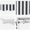 vidaXL Toldo retráctil automático gris antracita y blanco 450x300 cm