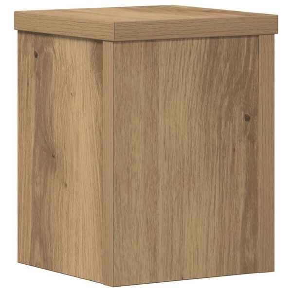 vidaXL Soportes de plantas 2 uds madera roble artisian 15x15x20 cm