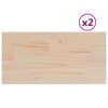 vidaXL Tablero de mesa rectangular 2 uds madera de pino 70x35x2,5 cm