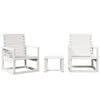 vidaXL Juego de muebles de jard&iacute;n 3 pzas madera maciza de pino blanco