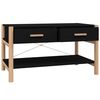 vidaXL Mesa de centro madera contrachapada negro 82x48x45 cm