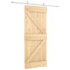 vidaXL Puerta Corredera 85 x 210 cm Natural y Blanco
