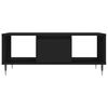 vidaXL Mesa de centro madera contrachapada negro 90x50x36,5 cm