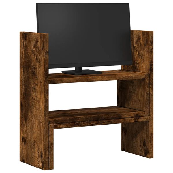 vidaXL Organizador de escritorio ajustable roble ahumado 40x17x41 cm