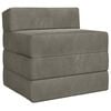 vidaXL Sof&aacute; Cama Plegable Gris Claro 200 x 70 x 15 cm Terciopelo
