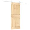 vidaXL Puerta Corredera Natural y Blanco 80 x 210 cm