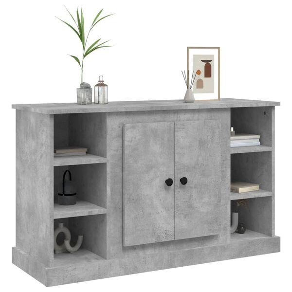 vidaXL Aparador de madera contrachapada gris hormig&oacute;n 100x35,5x60 cm