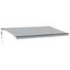 vidaXL Toldo retr&aacute;ctil autom&aacute;tico luz LED antracita blanco 600x350 cm