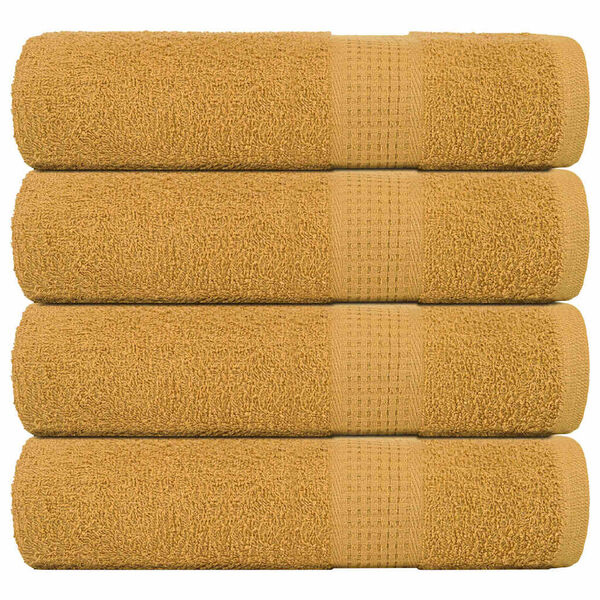 vidaXL Toallas de ducha FROGN 4 uds oro 70x140 cm 360 g/m&sup2;