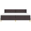 vidaXL Cama tipo Box Spring Marr&oacute;n Oscuro 200 x 200 cm Poli&eacute;ster