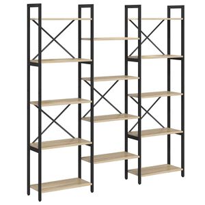 vidaXL Estante de libros 156 x 25 x 167 cm Madera de ingenier&iacute;a