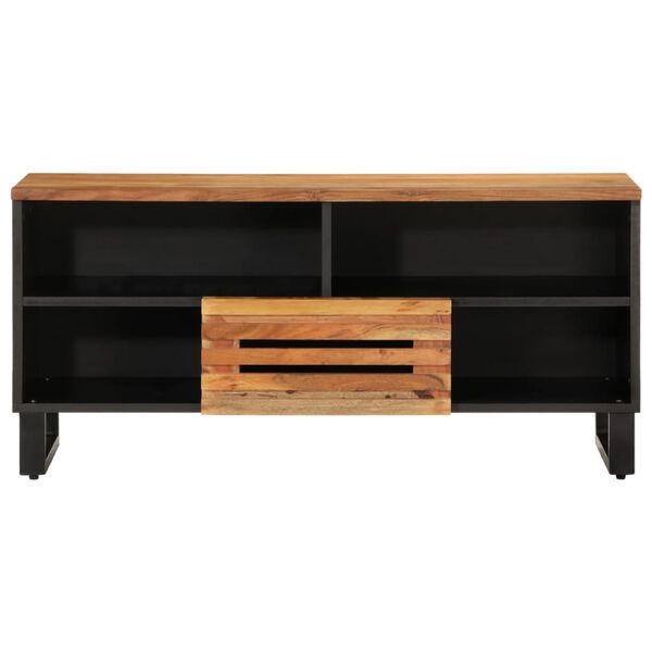 vidaXL Mueble de TV madera maciza de acacia 100x34x46 cm