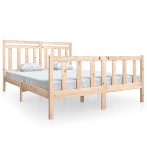 vidaXL Estructura de cama de madera maciza 160x200 cm