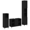 vidaXL Juego de muebles de ba&ntilde;o 3 pcs Roble Negro Madera contrachapada