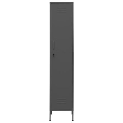 vidaXL Armario de taquilla de acero gris antracita 35x46x180 cm
