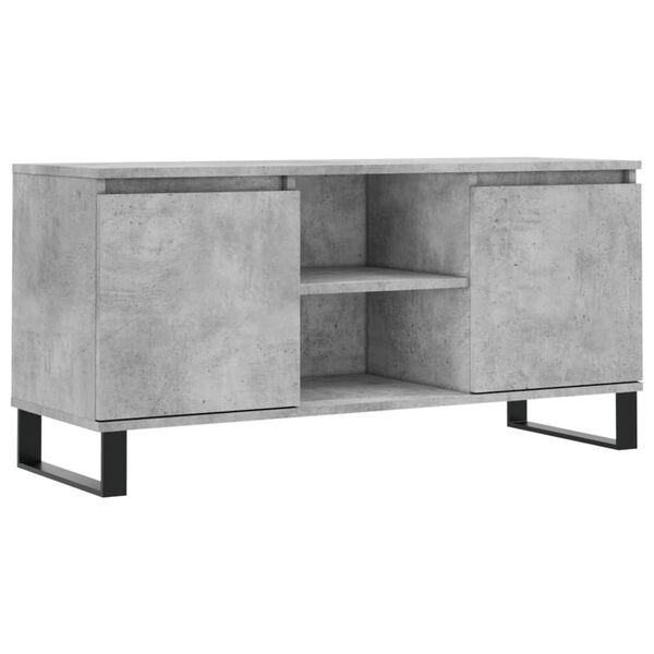 vidaXL Mueble de TV madera de ingeniería gris hormigón 104x35x50 cm