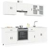 vidaXL Mueble cocina Kalmar blanco de alto brillo 8 pzas