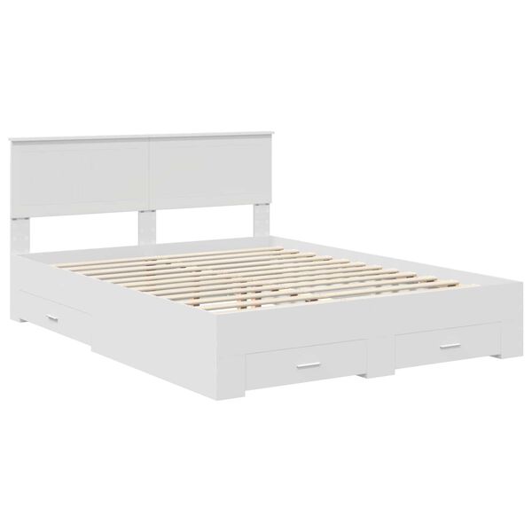 vidaXL Estructura de cama con caj&oacute;n 150 x 200 cm Madera de ingenier&iacute;a