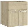vidaXL Armario para lavabo contrachapada color roble 41x38,5x46 cm