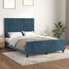 vidaXL Estructura de cama sin colch&oacute;n terciopelo azul oscuro 140x200cm