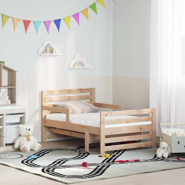 vidaXL Estructura de cama Marr&oacute;n 80 x 200 cm Madera de pino macizo