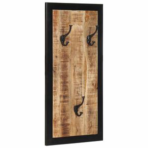 vidaXL Perchero madera maciza de mango rugosa 40x2x80 cm