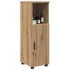 vidaXL Gabinete de Ba&ntilde;o con puerta Roble artesanal 30 x 35 x 95 cm