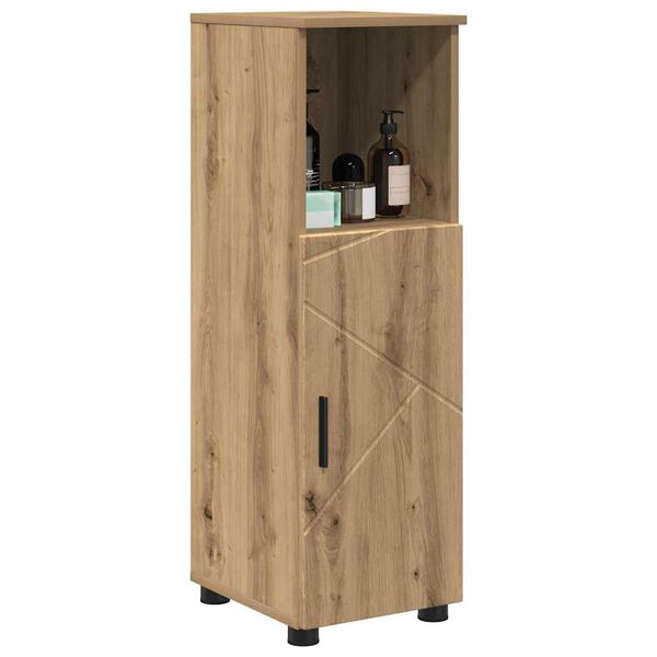 vidaXL Gabinete de Ba&ntilde;o con puerta Roble artesanal 30 x 35 x 95 cm