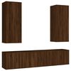 vidaXL Set de muebles para TV 5 pzas madera contrachapada roble marr&oacute;n