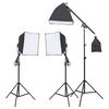 vidaXL Kit de estudio fotogr&aacute;fico con set de luces, fondo y reflector