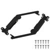 vidaXL Bisagra de soporte para tapa 2 pcs Negro 192 x 32 x 50 mm Acero