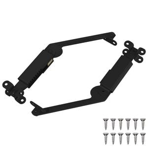 vidaXL Bisagra de soporte para tapa 2 pcs Negro 192 x 32 x 50 mm Acero