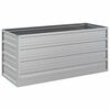 vidaXL Arriate de acero galvanizado plateado 100x40x45 cm