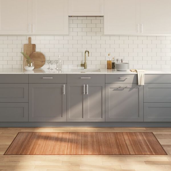 vidaXL Alfombra rectangular bamb&uacute; color natural 80x200 cm