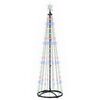 vidaXL &Aacute;rbol de Navidad c&oacute;nico LED 180 cm 250 LED Multicolor Acero
