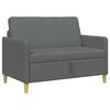 vidaXL Sof&aacute; con almacenamiento Gris oscuro 122 x 78 x 87 cm Poli&eacute;ster