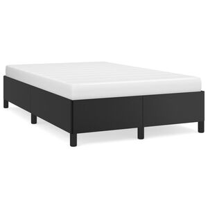 vidaXL Estructura de cama sin colch&oacute;n cuero sint&eacute;tico negro 120x200 cm