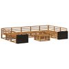 vidaXL Conjunto de sof&aacute;s de exterior 10 uds. Natural