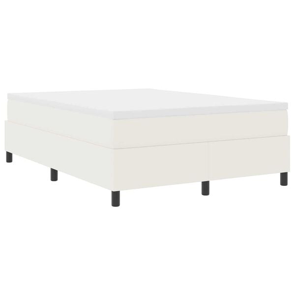 vidaXL Cama de plataforma Crema 160 x 200 cm tela