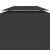 vidaXL Toldo de cenador 2 niveles 310 g/m² 4x3 m negro