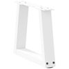 vidaXL Patas para mesa de centro en forma de V (2 unidades), color blanco, 30 x (30-31,3) cm, acero