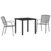 vidaXL Conjunto de Comedor de Jard&iacute;n 3 uds. Antracita
