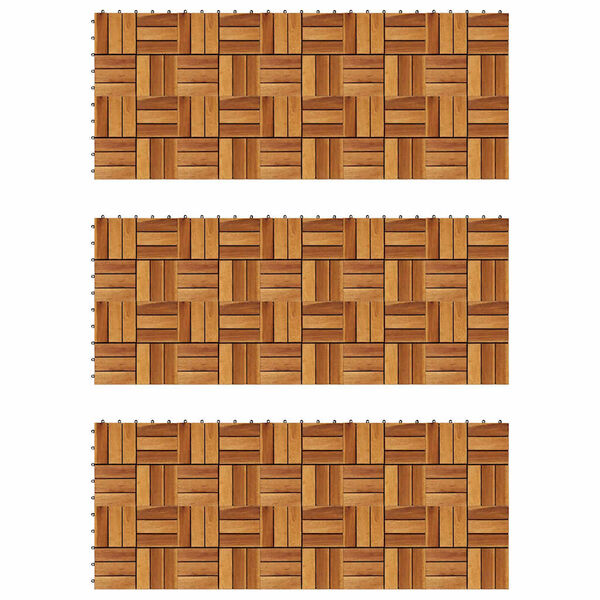vidaXL Baldosas de porche 30x30 cm acacia 30 piezas