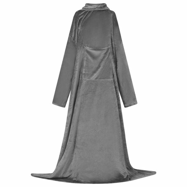 vidaXL Sudadera manta Gris oscuro Franela