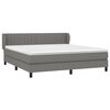 vidaXL Cama box spring con colch&oacute;n tela gris oscuro 180x200 cm