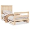 vidaXL Estructura de cama con cabecero madera maciza pino 100x200 cm
