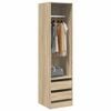 vidaXL Armario cajones contrachapada color roble sonoma 50x50x200 cm