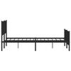vidaXL Estructura cama sin colchón con estribo metal negro 193x203 cm
