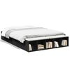 vidaXL Estructura de cama madera de ingenier&iacute;a negra 150x200 cm