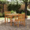 vidaXL Conjunto de Comedor de Jard&iacute;n 3 pcs Marr&oacute;n